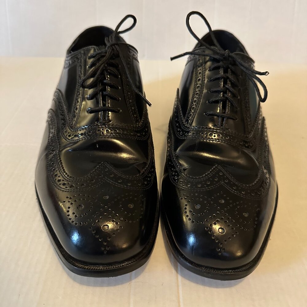 Florsheim Black Wingtip Oxford Dress Shoes Men’s 9 3E Extra Wide NWOT